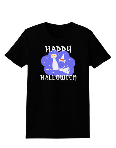 TooLoud Witch Cat Womens Dark T-Shirt-TooLoud-Black-X-Small-Davson Sales