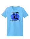 TooLoud Witch Cat Womens T-Shirt-Womens T-Shirt-TooLoud-Aquatic-Blue-X-Small-Davson Sales