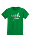 TooLoud Witch Please Childrens Dark T-Shirt-Childrens T-Shirt-TooLoud-Kelly-Green-X-Small-Davson Sales