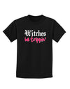 TooLoud Witches Be Trippin Childrens Dark T-Shirt-Childrens T-Shirt-TooLoud-Black-X-Small-Davson Sales