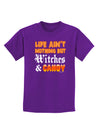 TooLoud Witches and Candy Color Childrens Dark T-Shirt-Childrens T-Shirt-TooLoud-Purple-X-Small-Davson Sales