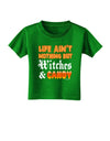 TooLoud Witches and Candy Color Toddler T-Shirt Dark-Toddler T-Shirt-TooLoud-Clover-Green-2T-Davson Sales