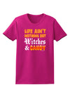 TooLoud Witches and Candy Color Womens Dark T-Shirt-TooLoud-Hot-Pink-Small-Davson Sales