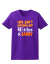 TooLoud Witches and Candy Color Womens Dark T-Shirt-TooLoud-Purple-X-Small-Davson Sales