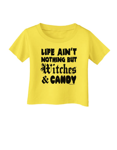 TooLoud Witches and Candy Infant T-Shirt-Infant T-Shirt-TooLoud-Yellow-06-Months-Davson Sales