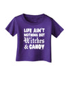 TooLoud Witches and Candy Infant T-Shirt Dark-Infant T-Shirt-TooLoud-Purple-06-Months-Davson Sales