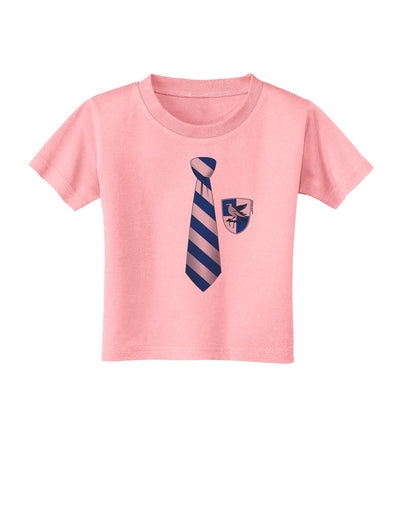 TooLoud Wizard Tie Blue and Silver Toddler T-Shirt-Toddler T-Shirt-TooLoud-Candy-Pink-2T-Davson Sales