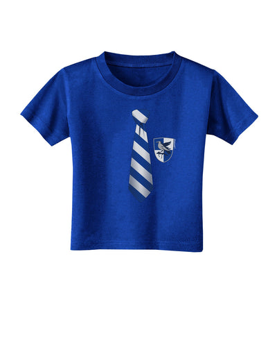 TooLoud Wizard Tie Blue and Silver Toddler T-Shirt Dark-Toddler T-Shirt-TooLoud-Royal-Blue-2T-Davson Sales