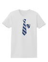 TooLoud Wizard Tie Blue and Silver Womens T-Shirt-Womens T-Shirt-TooLoud-White-X-Small-Davson Sales