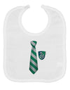 TooLoud Wizard Tie Green and Silver Baby Bib