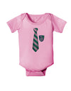 TooLoud Wizard Tie Green and Silver Baby Romper Bodysuit-Baby Romper-TooLoud-Pink-06-Months-Davson Sales