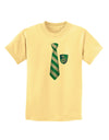 TooLoud Wizard Tie Green and Silver Childrens T-Shirt-Childrens T-Shirt-TooLoud-Daffodil-Yellow-X-Small-Davson Sales