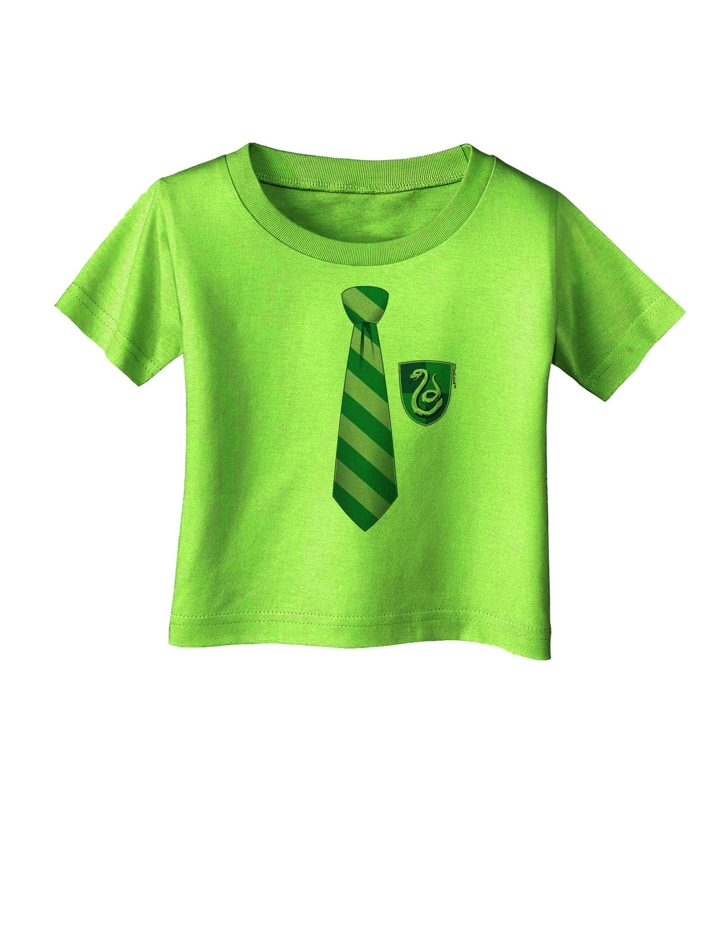 TooLoud Wizard Tie Green and Silver Infant T-Shirt-Infant T-Shirt-TooLoud-Lime-Green-06-Months-Davson Sales
