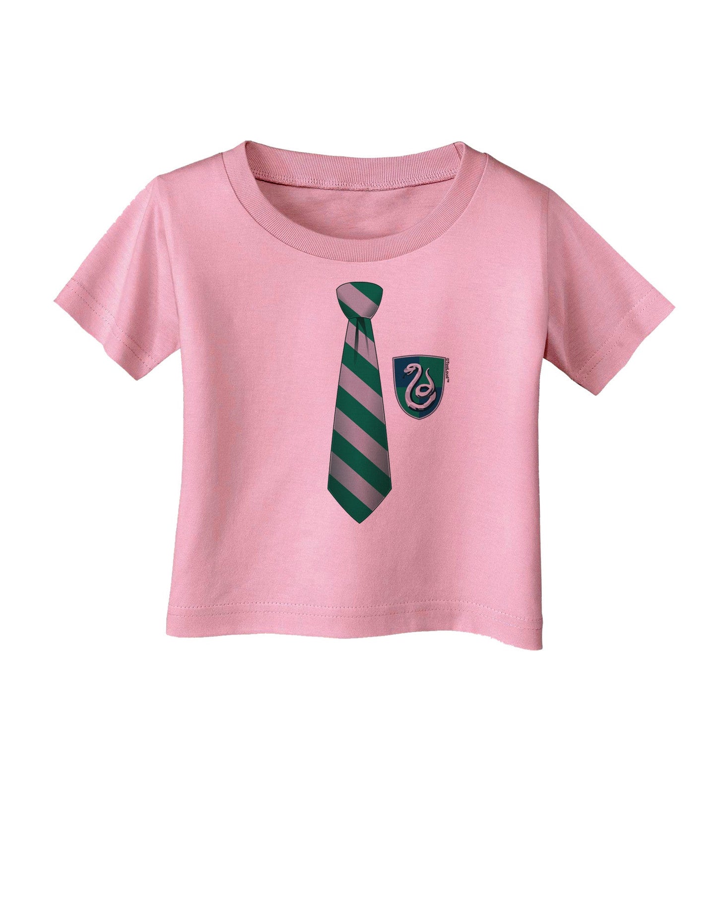 TooLoud Wizard Tie Green and Silver Infant T-Shirt-Infant T-Shirt-TooLoud-Candy-Pink-06-Months-Davson Sales