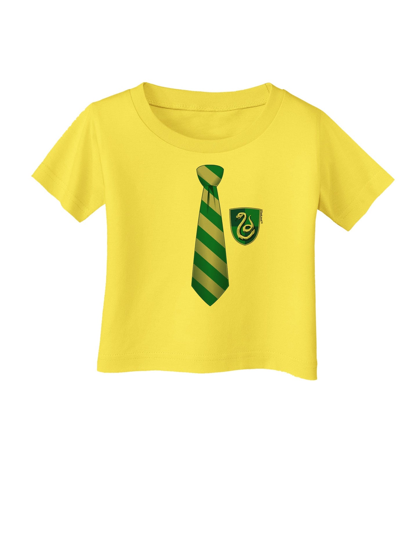 TooLoud Wizard Tie Green and Silver Infant T-Shirt-Infant T-Shirt-TooLoud-Yellow-06-Months-Davson Sales