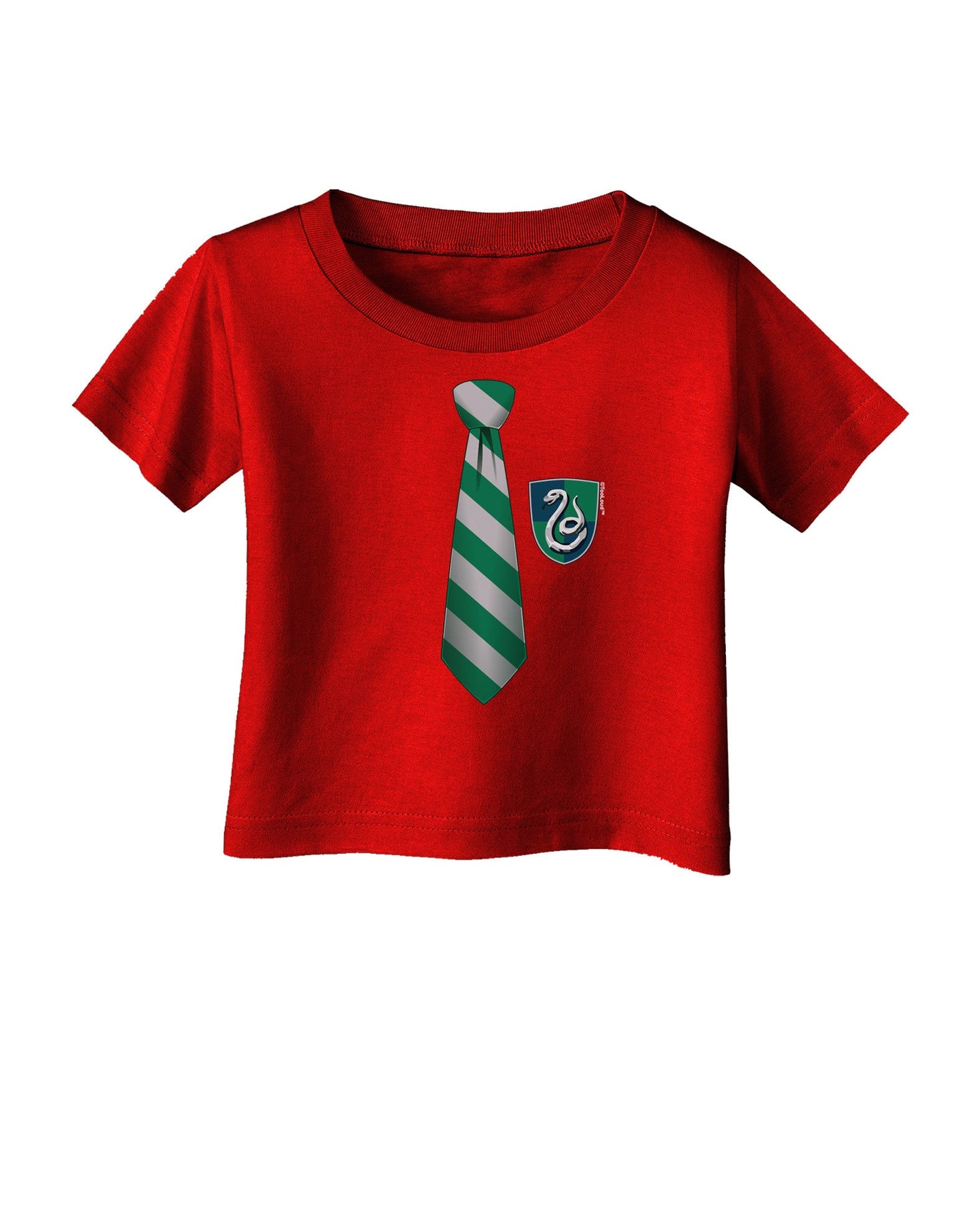 TooLoud Wizard Tie Green and Silver Infant T-Shirt Dark-Infant T-Shirt-TooLoud-Red-06-Months-Davson Sales