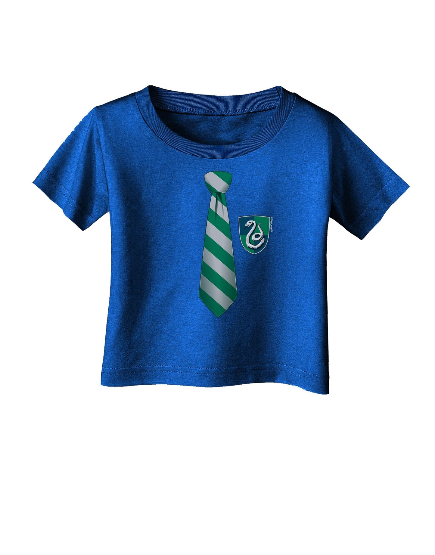 TooLoud Wizard Tie Green and Silver Infant T-Shirt Dark-Infant T-Shirt-TooLoud-Royal-Blue-06-Months-Davson Sales