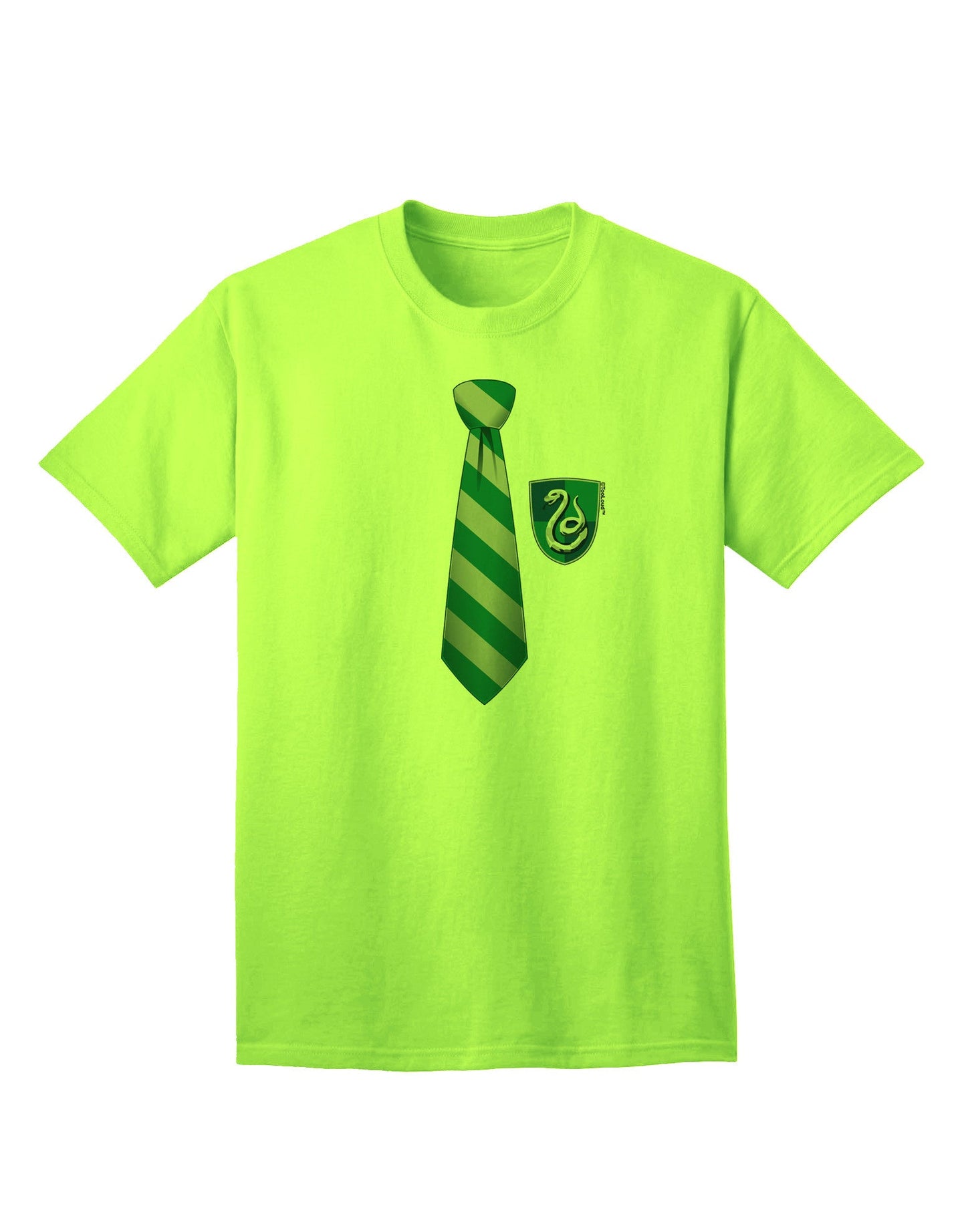 TooLoud Wizard Tie Green and Silver - Premium Adult T-Shirt for the Modern Enthusiast-Mens T-shirts-TooLoud-Neon-Green-Small-Davson Sales
