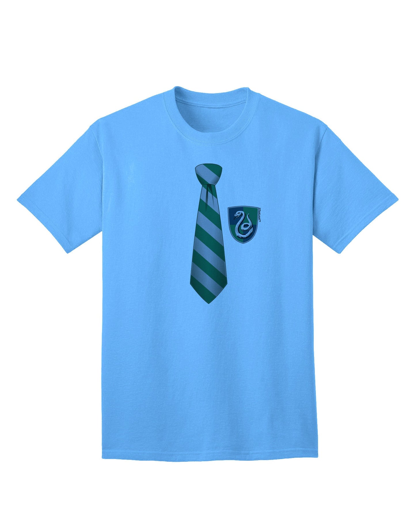 TooLoud Wizard Tie Green and Silver - Premium Adult T-Shirt for the Modern Enthusiast-Mens T-shirts-TooLoud-Aquatic-Blue-Small-Davson Sales