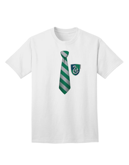 TooLoud Wizard Tie Green and Silver - Premium Adult T-Shirt for the Modern Enthusiast-Mens T-shirts-TooLoud-White-Small-Davson Sales