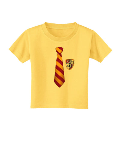 TooLoud Wizard Tie Red and Yellow Toddler T-Shirt-Toddler T-Shirt-TooLoud-Yellow-2T-Davson Sales