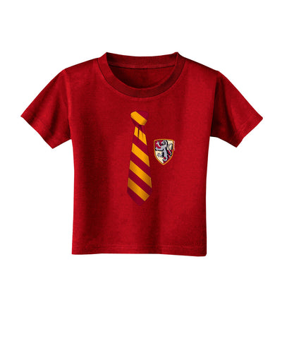 TooLoud Wizard Tie Red and Yellow Toddler T-Shirt Dark-Toddler T-Shirt-TooLoud-Red-2T-Davson Sales