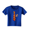 TooLoud Wizard Tie Red and Yellow Toddler T-Shirt Dark-Toddler T-Shirt-TooLoud-Royal-Blue-2T-Davson Sales