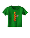 TooLoud Wizard Tie Red and Yellow Toddler T-Shirt Dark-Toddler T-Shirt-TooLoud-Clover-Green-2T-Davson Sales