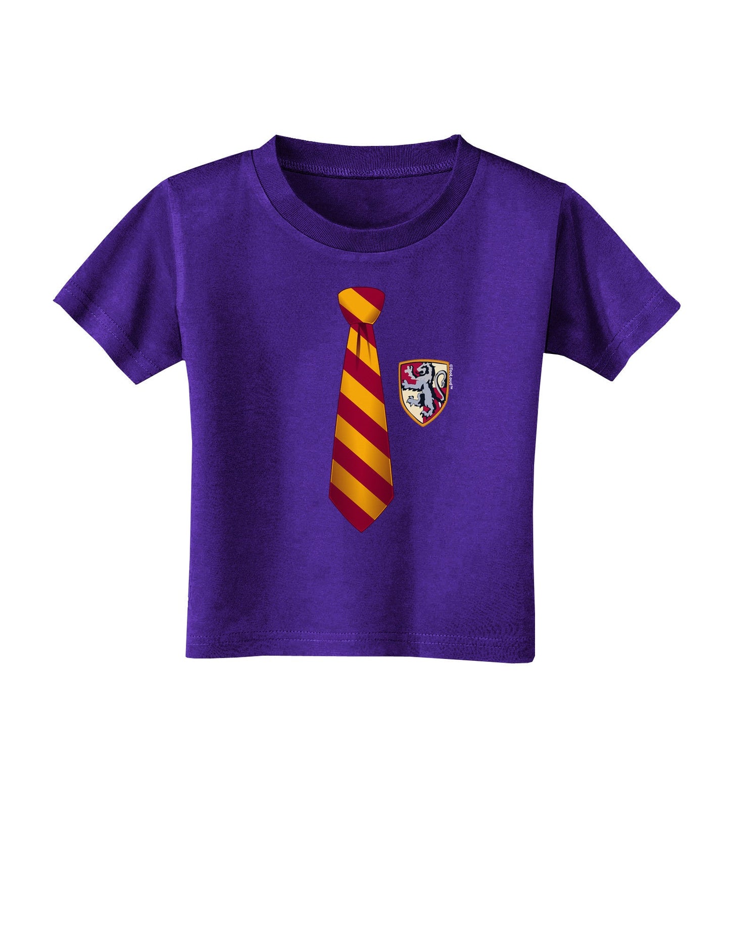 TooLoud Wizard Tie Red and Yellow Toddler T-Shirt Dark-Toddler T-Shirt-TooLoud-Purple-2T-Davson Sales