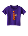 TooLoud Wizard Tie Red and Yellow Toddler T-Shirt Dark-Toddler T-Shirt-TooLoud-Purple-2T-Davson Sales