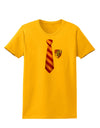 TooLoud Wizard Tie Red and Yellow Womens T-Shirt-Womens T-Shirt-TooLoud-Gold-X-Small-Davson Sales