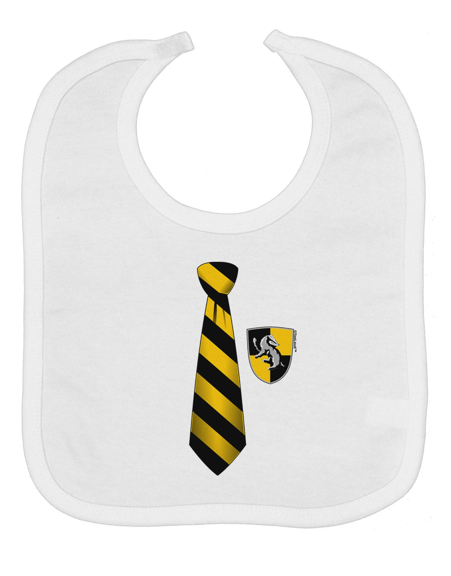 TooLoud Wizard Tie Yellow and Black Baby Bib