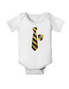 TooLoud Wizard Tie Yellow and Black Baby Romper Bodysuit-Baby Romper-TooLoud-White-06-Months-Davson Sales