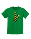 TooLoud Wizard Tie Yellow and Black Childrens Dark T-Shirt-Childrens T-Shirt-TooLoud-Kelly-Green-X-Small-Davson Sales