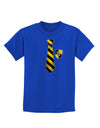 TooLoud Wizard Tie Yellow and Black Childrens Dark T-Shirt-Childrens T-Shirt-TooLoud-Royal-Blue-X-Small-Davson Sales