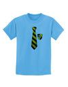 TooLoud Wizard Tie Yellow and Black Childrens T-Shirt-Childrens T-Shirt-TooLoud-Aquatic-Blue-X-Small-Davson Sales