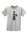 TooLoud Wizard Tie Yellow and Black Childrens T-Shirt-Childrens T-Shirt-TooLoud-AshGray-X-Small-Davson Sales