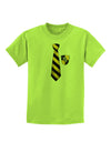 TooLoud Wizard Tie Yellow and Black Childrens T-Shirt-Childrens T-Shirt-TooLoud-Lime-Green-X-Small-Davson Sales