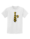 TooLoud Wizard Tie Yellow and Black Childrens T-Shirt-Childrens T-Shirt-TooLoud-White-X-Small-Davson Sales