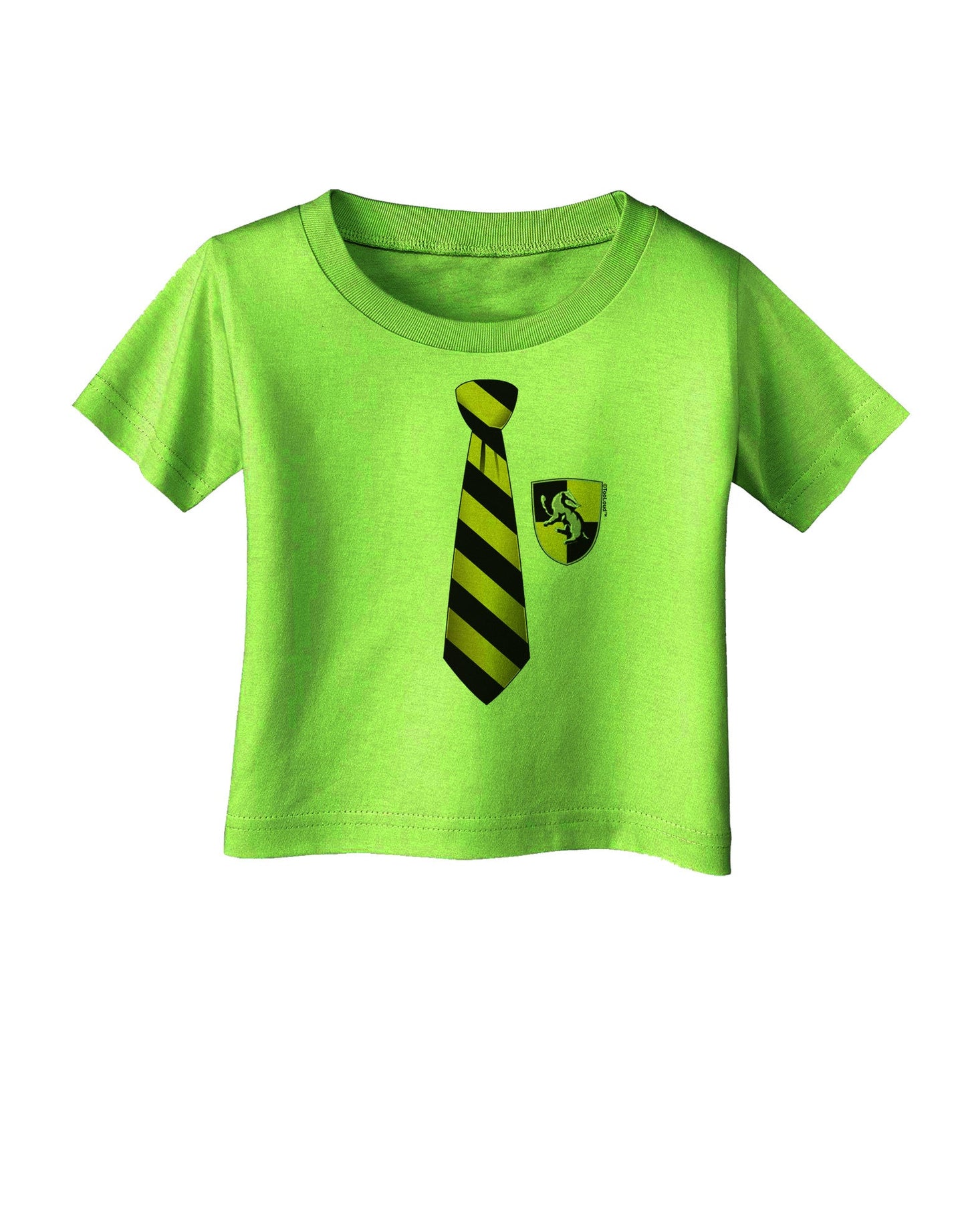 TooLoud Wizard Tie Yellow and Black Infant T-Shirt-Infant T-Shirt-TooLoud-Lime-Green-06-Months-Davson Sales