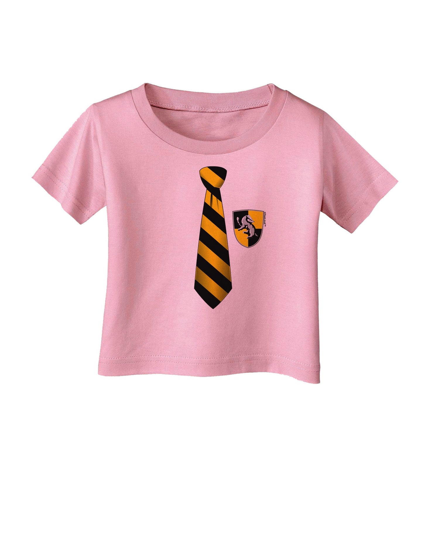 TooLoud Wizard Tie Yellow and Black Infant T-Shirt-Infant T-Shirt-TooLoud-Candy-Pink-06-Months-Davson Sales