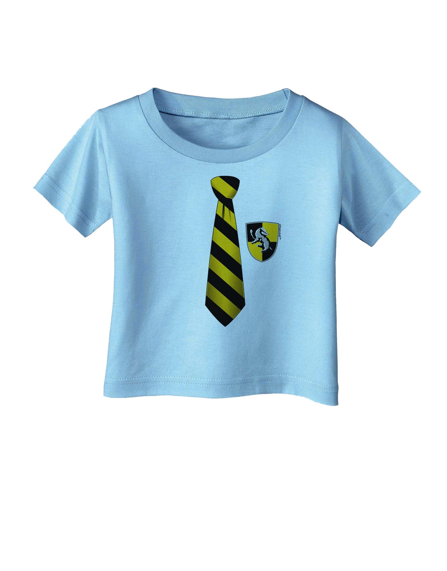 TooLoud Wizard Tie Yellow and Black Infant T-Shirt-Infant T-Shirt-TooLoud-Aquatic-Blue-06-Months-Davson Sales