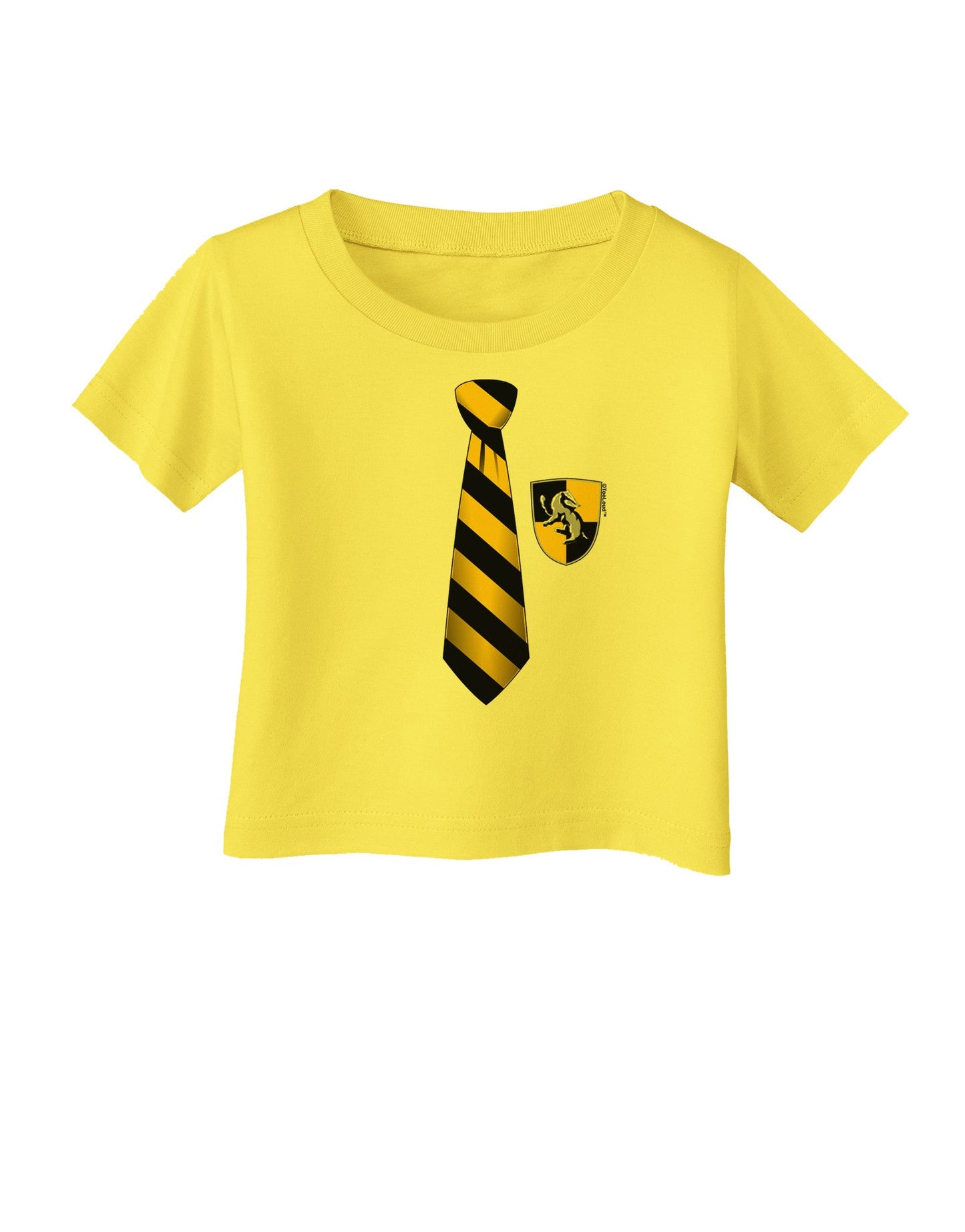 TooLoud Wizard Tie Yellow and Black Infant T-Shirt-Infant T-Shirt-TooLoud-Yellow-06-Months-Davson Sales