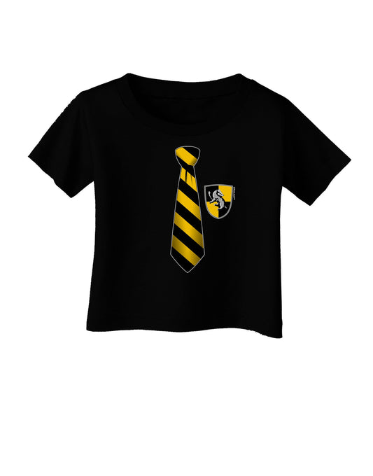 TooLoud Wizard Tie Yellow and Black Infant T-Shirt Dark-Infant T-Shirt-TooLoud-Black-06-Months-Davson Sales