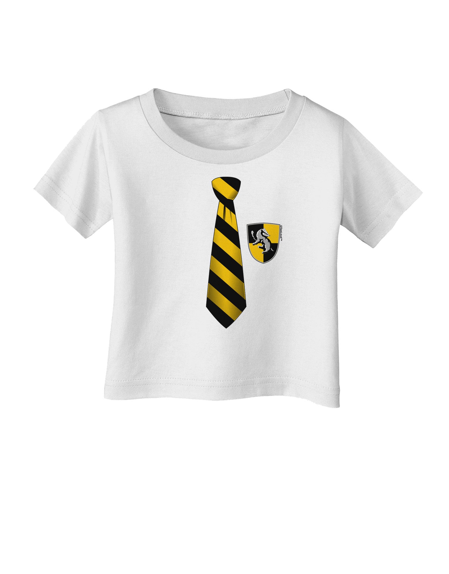 TooLoud Wizard Tie Yellow and Black Infant T-Shirt-Infant T-Shirt-TooLoud-White-06-Months-Davson Sales