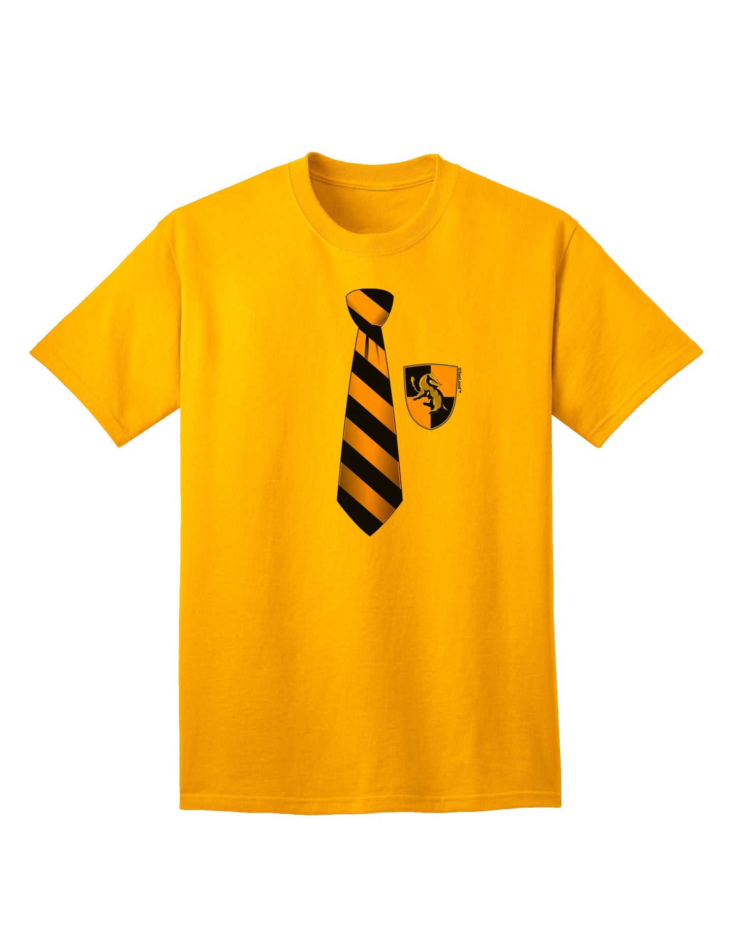 TooLoud Wizard Tie Yellow and Black - Premium Adult T-Shirt for the Modern Enthusiast-Mens T-shirts-TooLoud-Gold-Small-Davson Sales