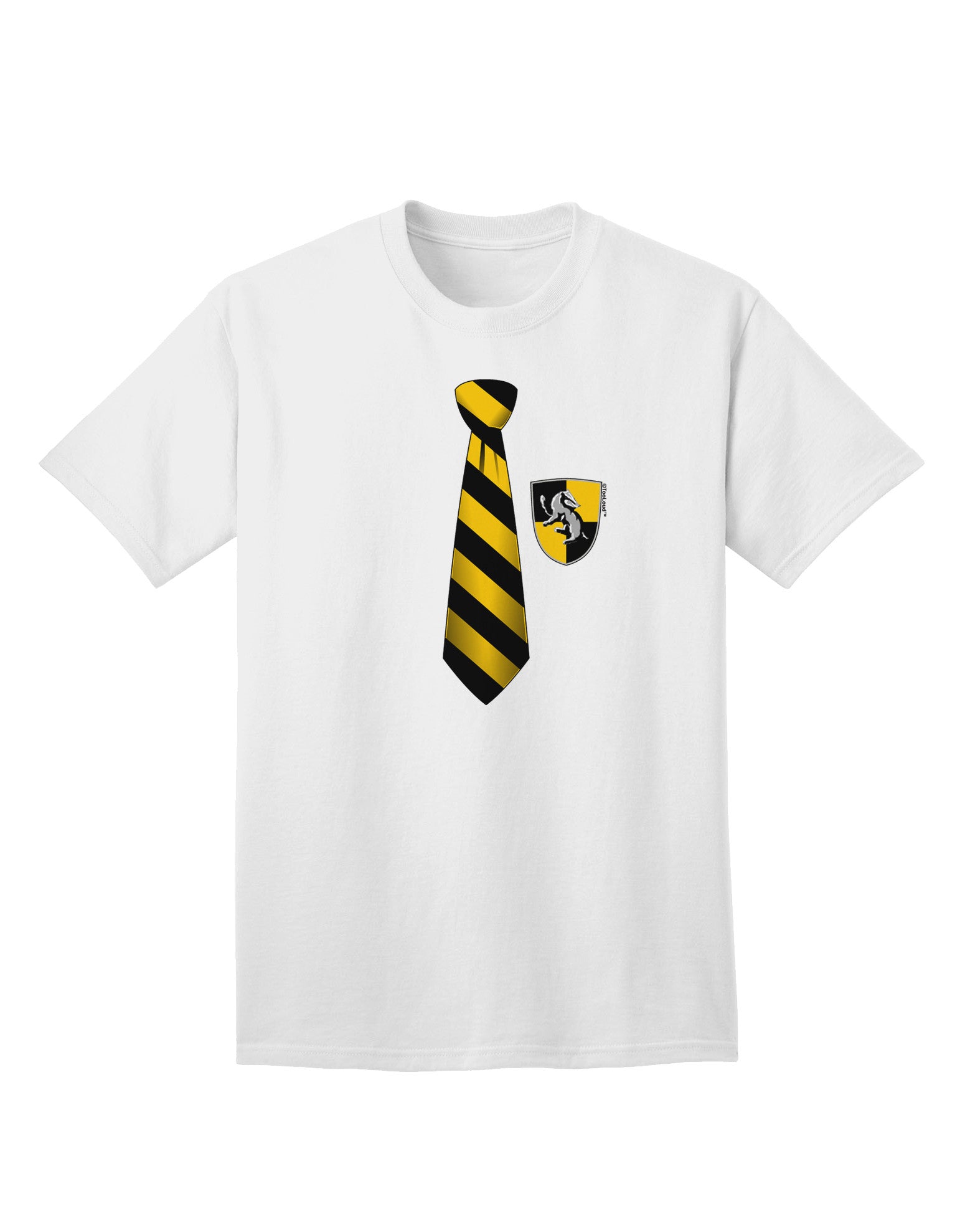 TooLoud Wizard Tie Yellow and Black - Premium Adult T-Shirt for the Modern Enthusiast-Mens T-shirts-TooLoud-White-Small-Davson Sales