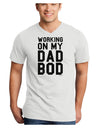 TooLoud Working On My Dad Bod Adult V-Neck T-shirt-Mens V-Neck T-Shirt-TooLoud-White-Small-Davson Sales