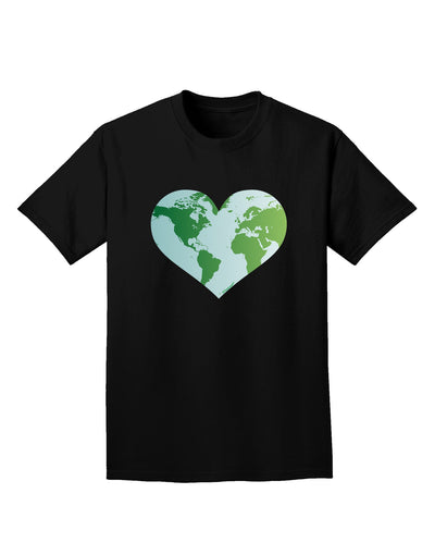 TooLoud World Globe Heart Adult Dark T-Shirt-Mens T-Shirt-TooLoud-Black-Small-Davson Sales