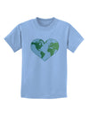 TooLoud World Globe Heart Childrens T-Shirt-Childrens T-Shirt-TooLoud-Light-Blue-X-Small-Davson Sales